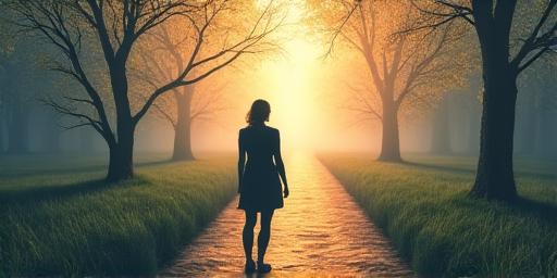 A person standing at a crossroads, looking at two different paths forward.